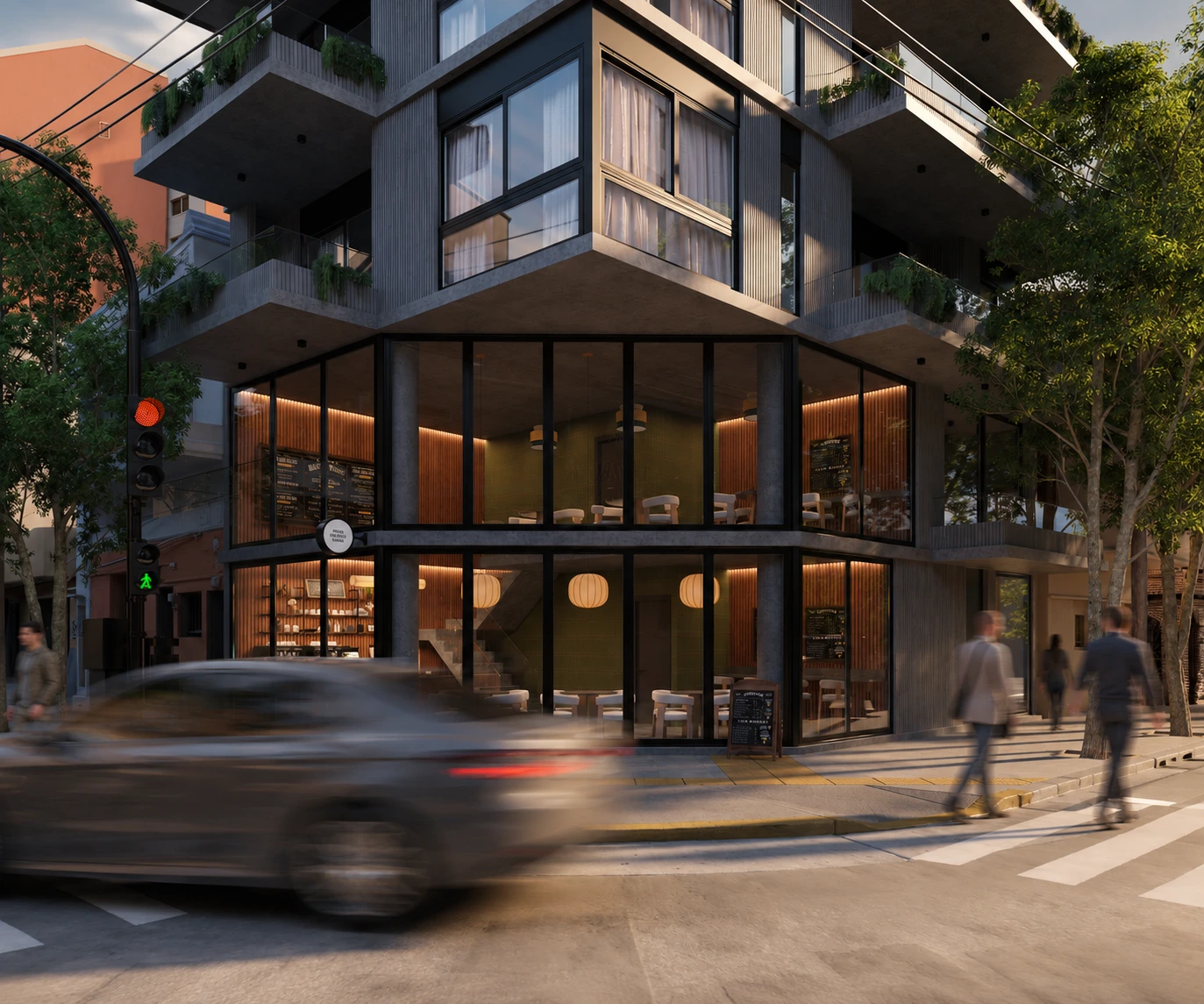 Vista exterior del local comercial de Forest Corner